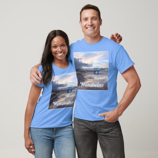Evening Sky Wenduine Beach, België T-shirt (Unisex)