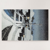 Evening Snow in Terajima Village Hasui Kawase Legpuzzel (Horizontaal)