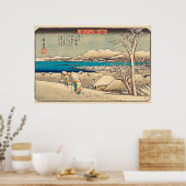 Evening Snow in Uchikawa-Utagawa Hiroshige Poster (Keuken)