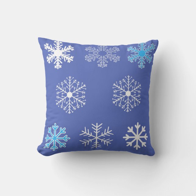 Evening Snowflakes Kussen (Voorkant)