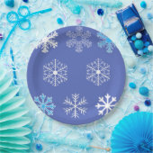 Evening Snowflakes Papieren Bordje (Feest)