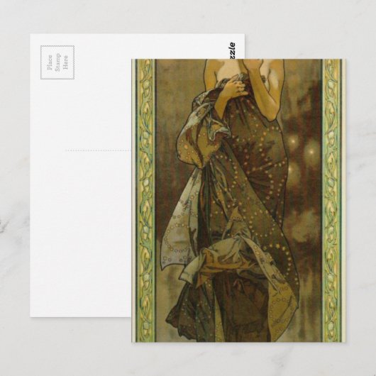 Evening Star door Alphonse Mucha Briefkaart (Voorkant / Achterkant)
