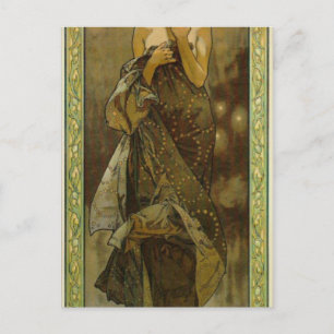 Evening Star door Alphonse Mucha Briefkaart