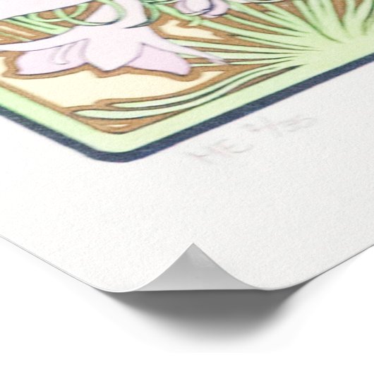 Evening Star door Alphonse Mucha Poster (Hoek)