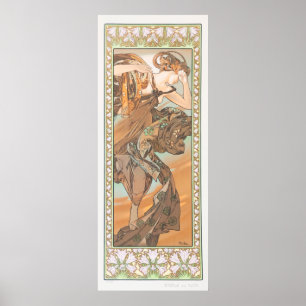 Evening Star door Alphonse Mucha Poster