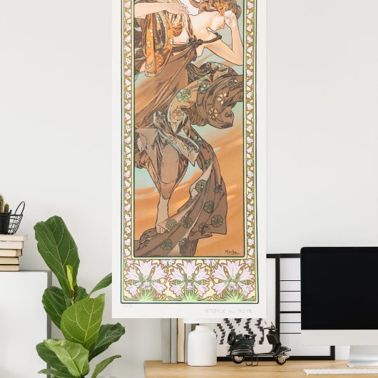 Evening Star door Alphonse Mucha Poster (Thuiskantoor)