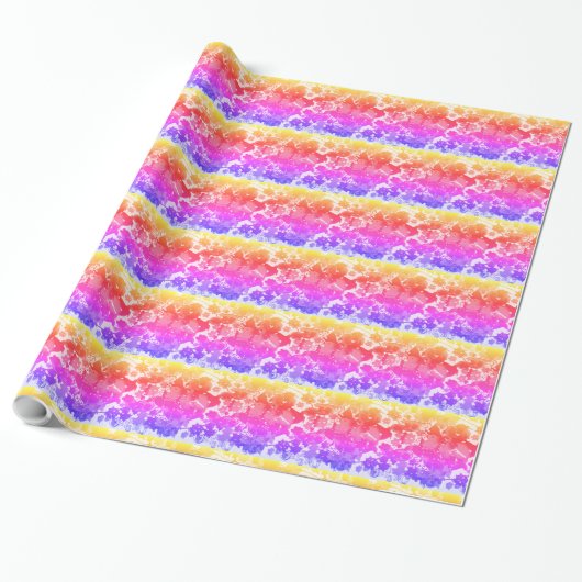 Evening Sun Party Wrapping Paper Cadeaupapier (Uitgerold)