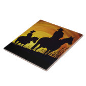 Evening Sunset Ride Tile Tegeltje (Zijkant)