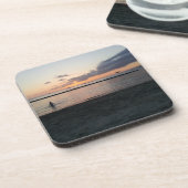 Evening Sunset Tropical Beach Waikiki Oahu Hawaii Bier Onderzetter (Linkerzijde)