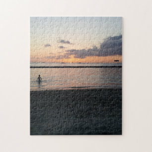 Evening Sunset Tropical Beach Waikiki Oahu Hawaii Legpuzzel