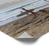 Evening Surfers, Hanalei Bay, Kauai Poster (Hoek)