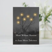 Evening Tree Garden Huwelijksuitnodiging Kaart (Staand voorkant)