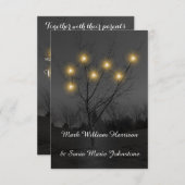 Evening Tree Garden Huwelijksuitnodiging Kaart (Voorkant / Achterkant)