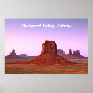 Evening Twilight in Monument Valley Poster