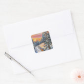 Eveningsnow5.jpg Vierkante Sticker (Envelop)