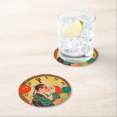  evenjaars eve-paar ronde kartonnen onderzetter (Insitu)