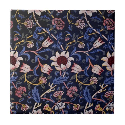Evenlode, beroemd William Morris patroon, Tegeltje (Voorkant)