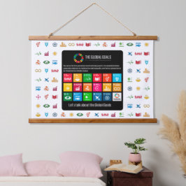 Event Achtergrond SDG Wall Art voor klaslokalen Ka Hangend Wandkleed