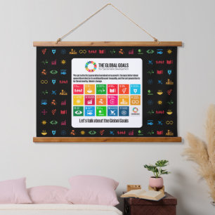 Event Achtergrond SDG Wall Art voor klaslokalen Ka Hangend Wandkleed