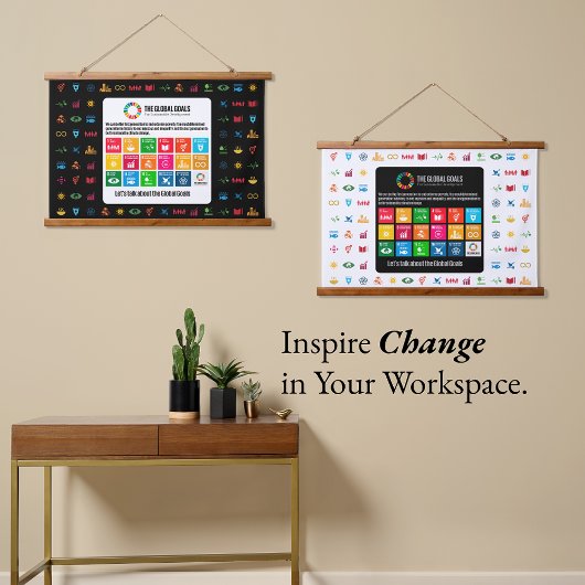 Event Achtergrond SDG Wall Art voor klaslokalen Ka Hangend Wandkleed