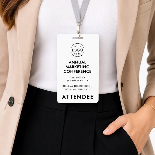 Event Badge 4x6 | QR Code Pas Conference Schema