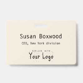 Event Badge Aangepaste tekst Vervangende Logo