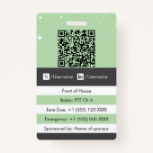 Event badge data (Achterkant)