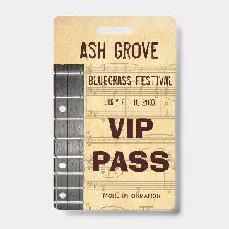 Event Badge voor toegang tot Music Theme Event