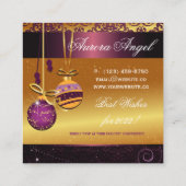 Event Bartender Champagne Pop nieuwjaarsdag Vierkante Visitekaartje (Achterkant)