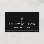 Event Bartender Cocktail Icon Sommelier Classic Visitekaartje (Voorkant)