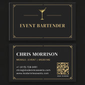 Event Bartender QR Code Professional Visitekaartje