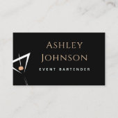 Event Bartender Simple Drink Elegant Social Media Visitekaartje (Voorkant)