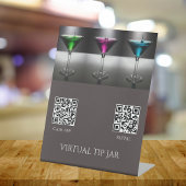 Event Bartender Virtual Tip Jar Tabletop Sign Reclamebord Met Voetstuk