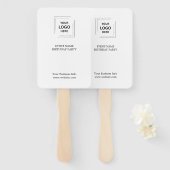 Event Branding | Auction Paddle Modern Logo Handwaaier (Voorkant en achterkant)