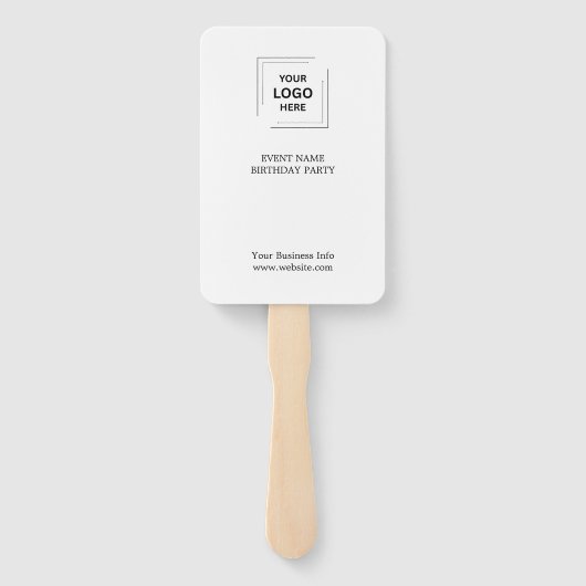 Event Branding | Auction Paddle Modern Logo Handwaaier (Achterkant)