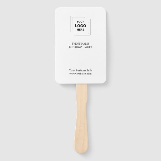 Event Branding | Auction Paddle Modern Logo Handwaaier (Voorkant)