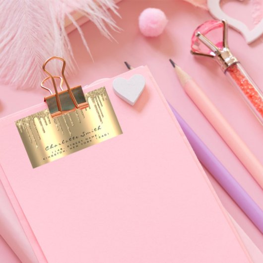 Event Bridal Return Address Drift Gold RSVP Etiket