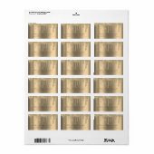 Event Bridal Return Address Drives Gold RSVP Spark Etiket (Full Sheet)
