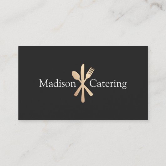 Event Catering Chef Black Visitekaartje (Voorkant)