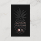Event Catering Modern Roos Gold Pineappel Visitekaartje (Achterkant)