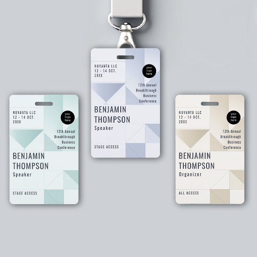 Event Conference Business Corporate Green ID Naam Badge