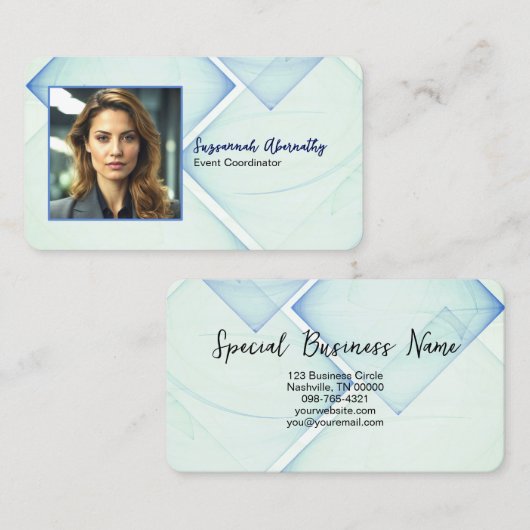 Event Coordinator  Professional Square Photo  Visitekaartje (Voorkant / Achterkant)