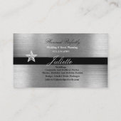 Event Coordinator Silver en Black Visitekaartjes (Achterkant)