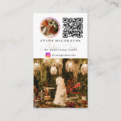 Event Decorateur Foto Feed Social Media QR Code Visitekaartje (Voorkant)