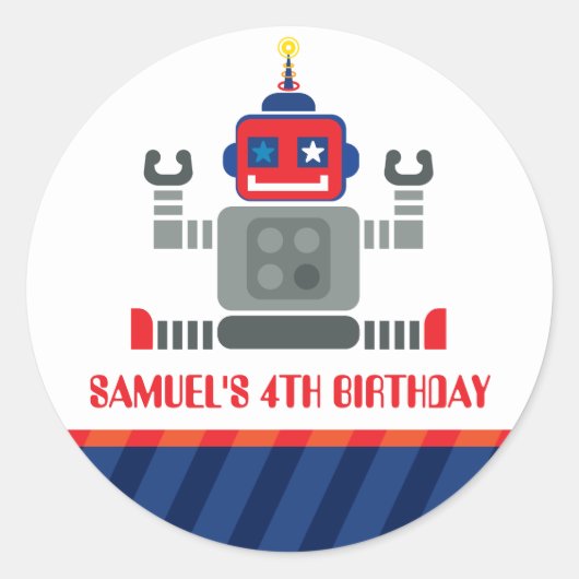 EVENT DECORATIEVE STICKER :: robot 3 (Voorkant)