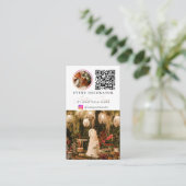 Event Decorator Photo Feed Social Media QR Code Visitekaartje (Staand voorkant)