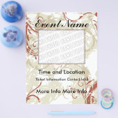 Event Floral Grunge Flyer (Enkel)