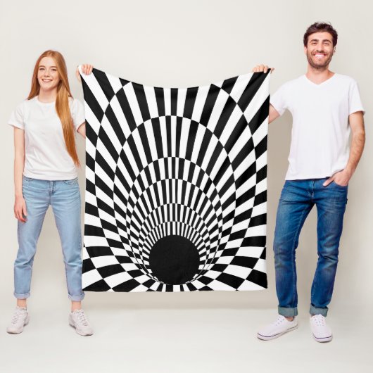 Event Horizon 3d Black Fleece Deken (In situ)