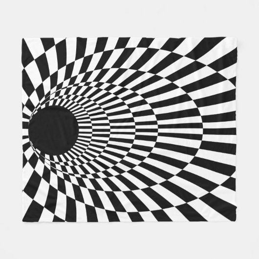 Event Horizon 3d Black Fleece Deken (Voorkant (Horizontaal))