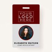 Event ID Gepersonaliseerd Lanyard-naamtag met foto Badge (Voorkant)